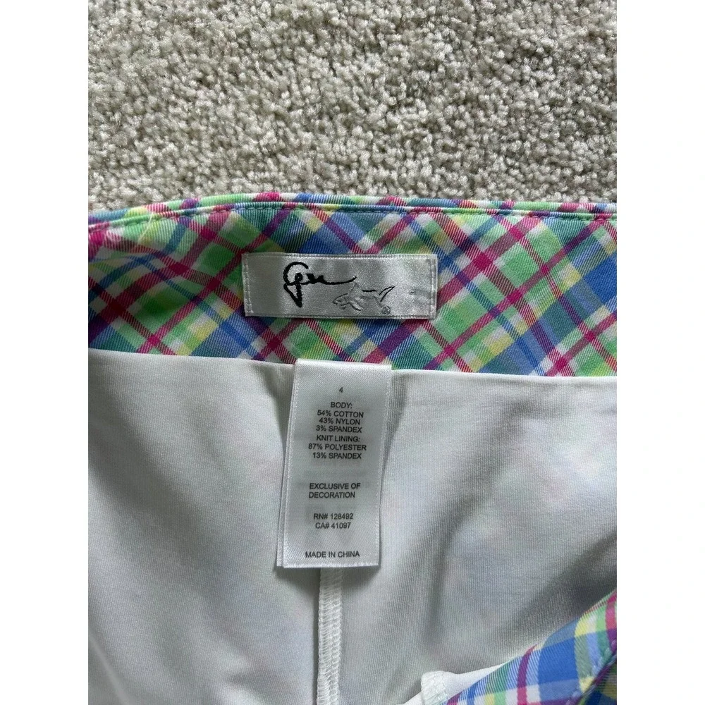 Gry Women's Plaid‎ Mini Skirt Size 4 Cotton Nylon Spandex Blend